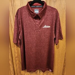 Arizona Coyotes Fanatics Authentic Pro Maroon 'Arizona' Golf/Polo Shirt Sz S